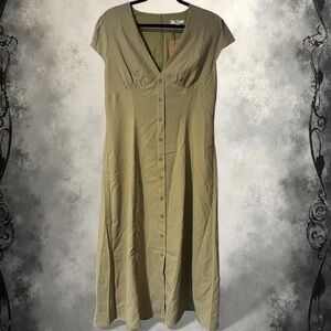 RIHOAS Olive Button-Down Dress